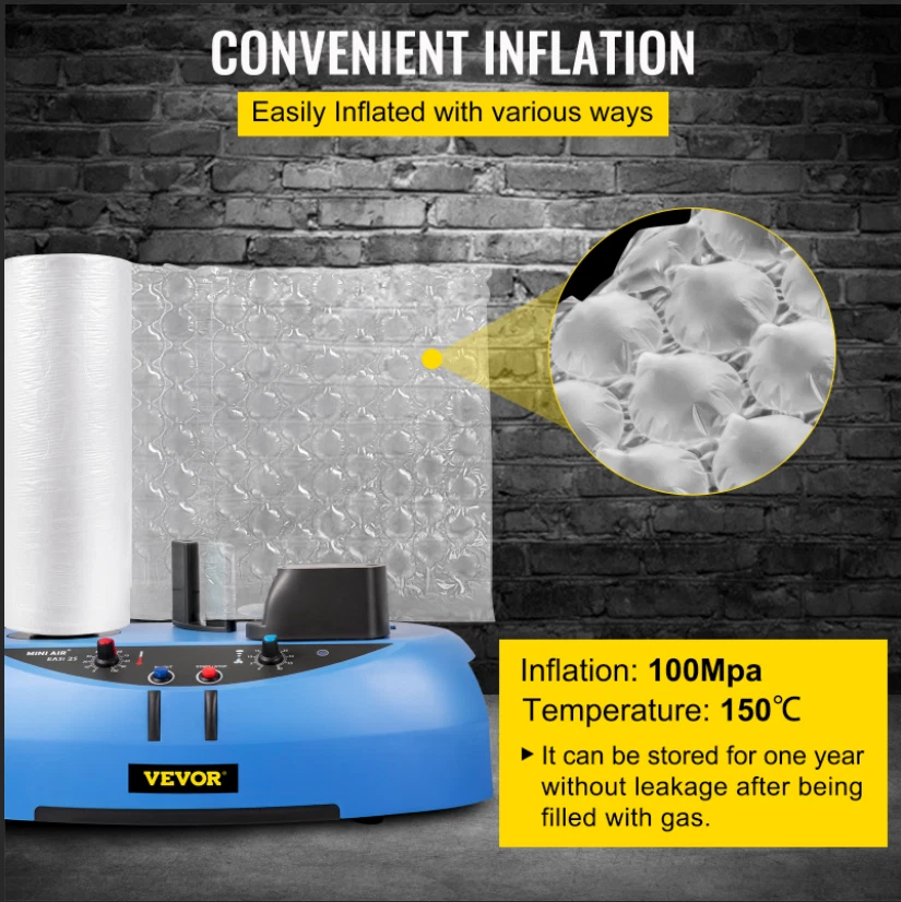 2 Roll 984ft x16" Air Cushion Machine Film Bubble Pillow Packaging Padding - Image 4 of 4