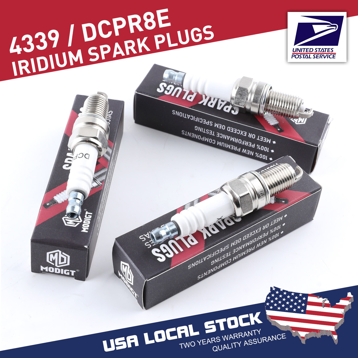 Set of 6 For NGK Genuine 4339 Iridium Spark Plug Standard DCPR8E Removable Tip