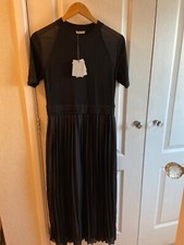 Marella Black Long Dress With Pleats  FINAL SALE