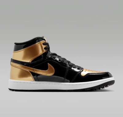 DQ0660-002 Nike Air Jordan 1 High Gold Toe Men's Size 13 Golf