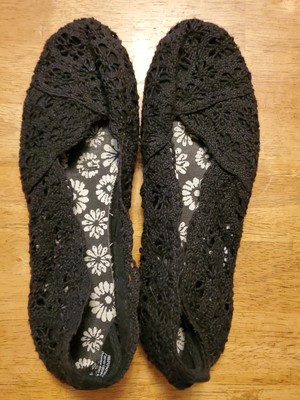 faded glory women's crochet casual flat