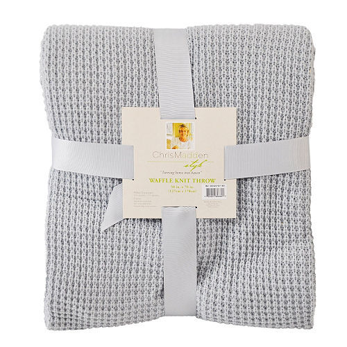 Chris Madden Waffle Knit Throw ~ colore a scelta ~ nuovo con etichette! - Foto 1 di 4