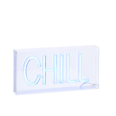 Litecraft Glow Leuchtkasten Neon Style Chill LED Kinderzimmer Armatur - Blau 