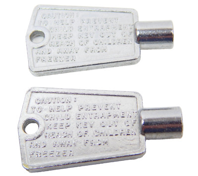 5R Pair VTG Freezer Keys National Lock Co Rockford IL Chest Deep Barrel ...