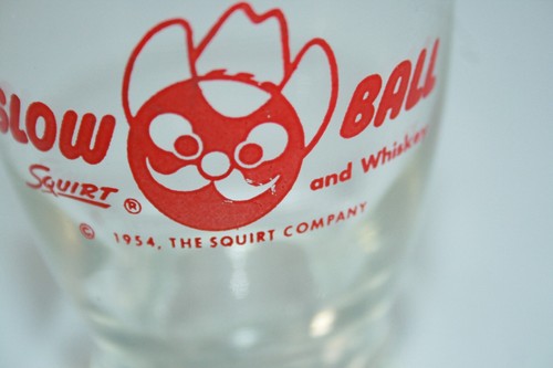 Vintage Glow-Ball Squirt And Whiskey 1954 Cocktail Drinking Glass - Picture 7 of 8