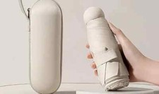 Capsule Umbrella Portable Mini Sunshade Sunscreen Rain Umbrella Black Rubber All