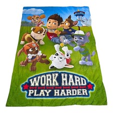 Paw Patrol Duvet Cover Twin Size Chase Work Hard Play Harder Reversible