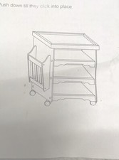 Roller Trolley Multi Table With Shelves , Magazines Books storage With 4 Wheels