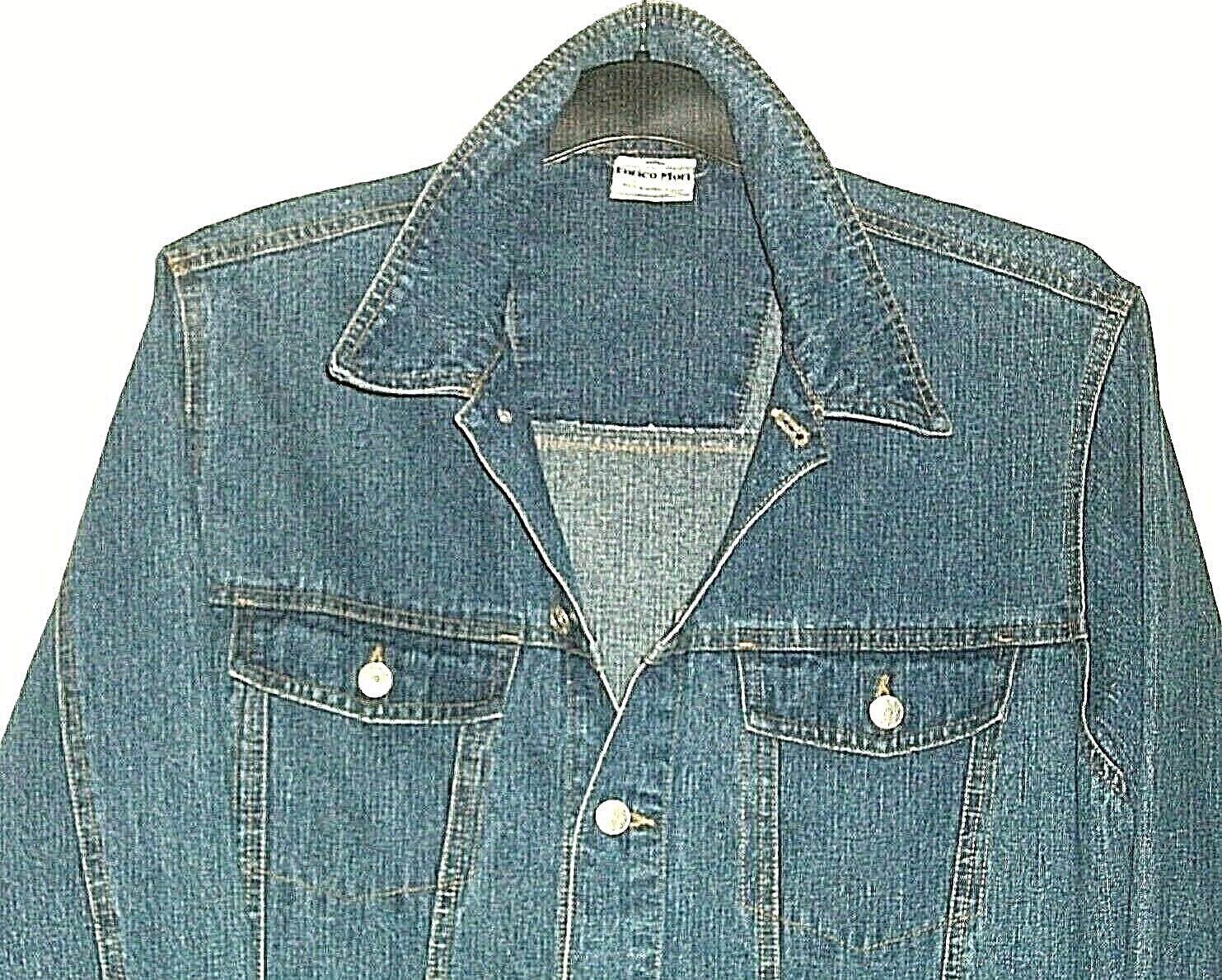Enrico Mori  Mens Trucker Style Denim Jacket in Blue Washed Size L image 2