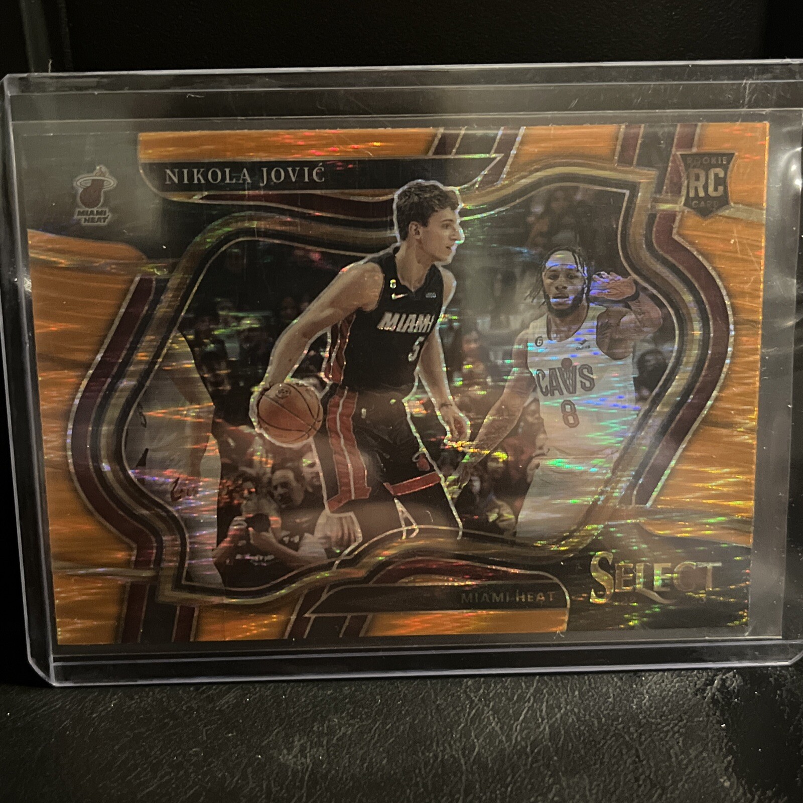 2022-23 Panini Select Courtside Orange Flash Prizm Nikola Jovic #270 Rookie RC