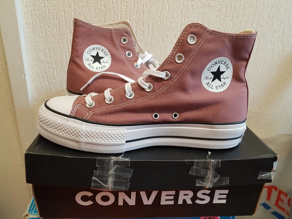 Converse Lift Hi Women's Trainers In Berry Pink Size UK 8.5 |