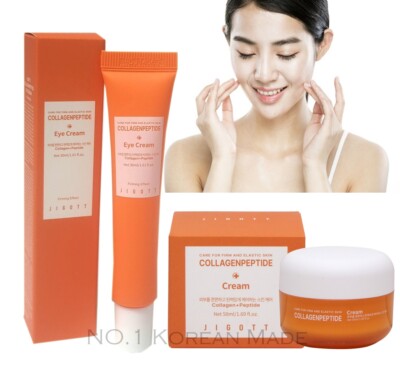 JIGOTT Collagen Peptide Eye Cream 30ml +Cream 50ml/Moisture,Firming/NO.1 Korean