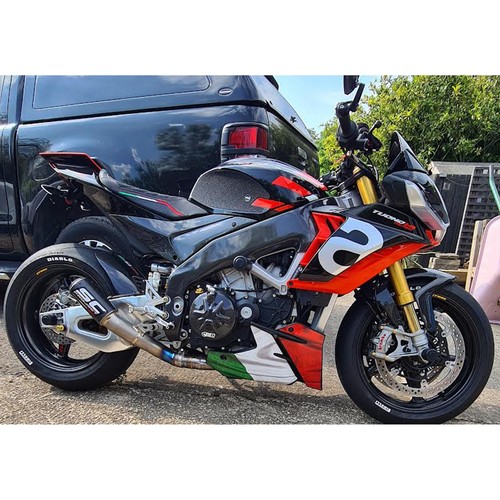 Aprilia Tuono V4 1100 Factory Custom Italian Flag Belly Pan Graphics Decal Set - Vinyl, Glossy