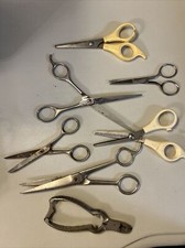 Vintage Barber Hairdresser Scissor Lot Germany USA Japan Beauty Hair Cut