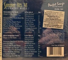 1324 SUMMER COUNTRY 98    POCKET SONGS KARAOKE CDG  LOT MI