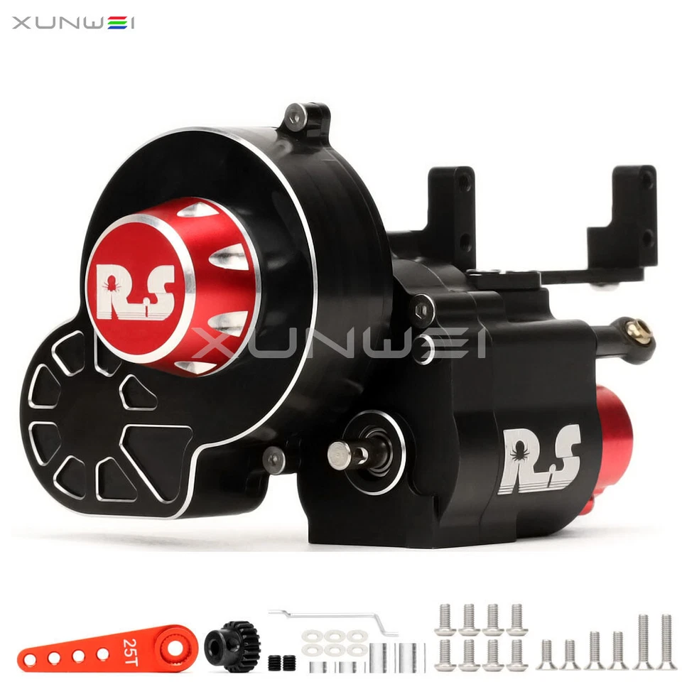 Alloy Dual Speed Reverse Transmission Gearbox for 1:10 Axial SCX10 II III Wraith - Image 2 of 4