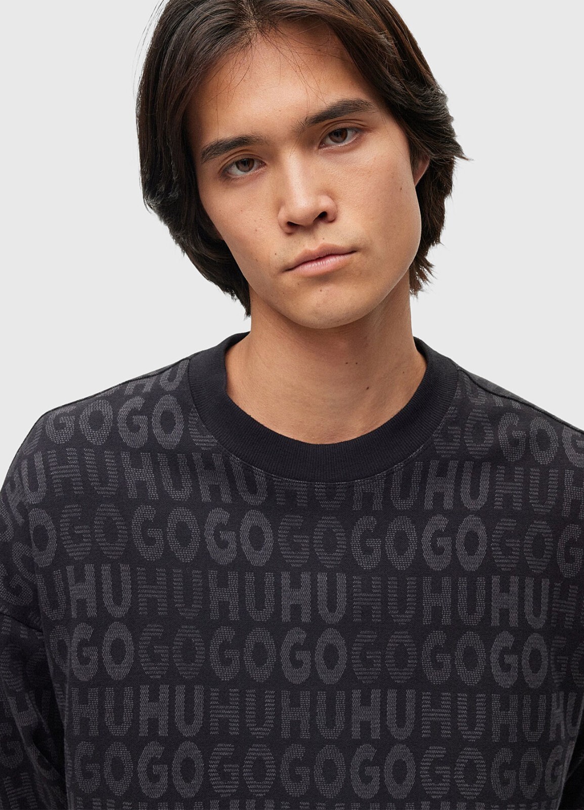 HUGO Mens Sweatshirt Black Pullover With Logo - Dippins Size XL thumbnail 6