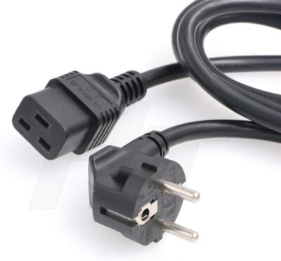 Power Cord Euro Schuko IEC320 C19 16A 250V 3 Prong Cable for UPS PDU Computer