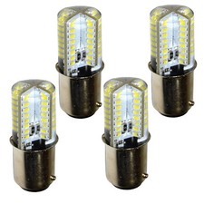 4-Pack HQRP 110V 3W BA15d Base LED Light Bulb for Kenmore Series Sewing Machines