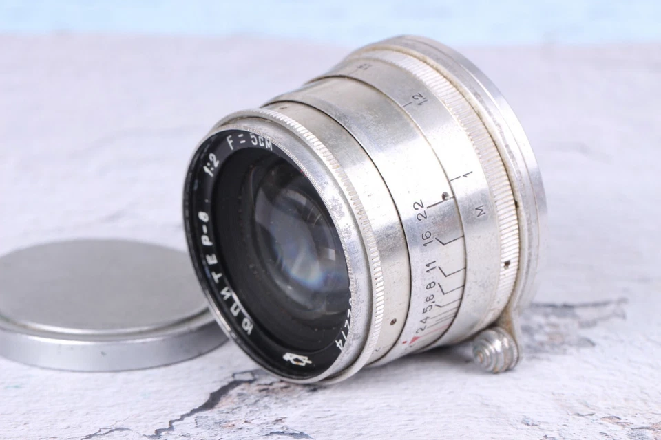 JUPITER-8 50mm f2 M39 Soviet Lens made in USSR LEICA red "P" m39 - Image 4 of 4