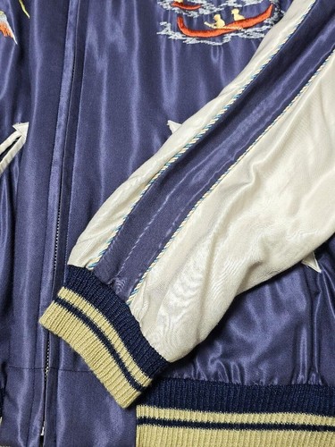 Chaqueta de bombardero de satén Sukajan vintage de Japón reversible sastre To... - Imagen 8 de 20