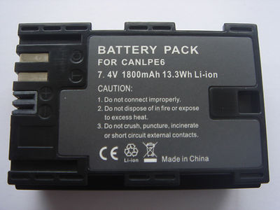 Batterie LP-E6 Für Canon EOS 5D Mark II 5D Mark III 60D 6D 70D 7D