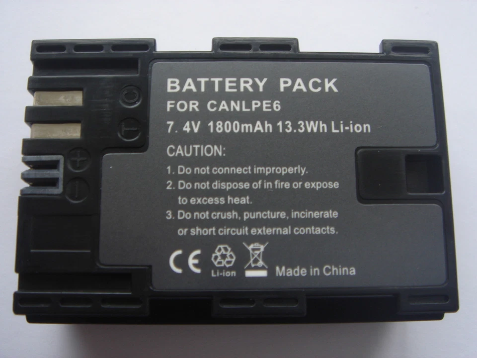 Batterie LP-E6 pour Canon EOS 5D Mark II 5D Mark III 60D 6D 70D 7D - Photo 1/1