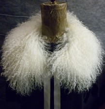 Real Natural Mongolian Tibetan Lamb Fur Collar Detachable