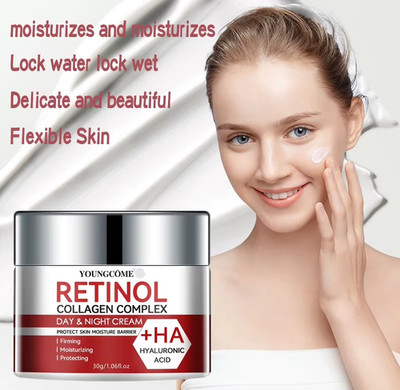 Retinol Collagen Facial Cream Deep Hydration Anti Aging Moisturizer for Dry Skin