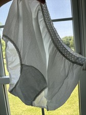 Vintage 3-Pack CAROLE Semi-Sheer Woven Nylon Briefs Underwear Women's 8 XL USA