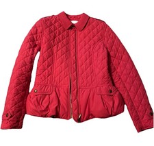 Burberry Youth Girls Salmon Red Peplum Jacket Sz 14 years /156 Cm Authentic