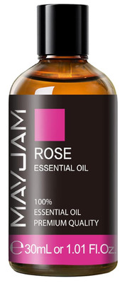 Rose Essential Oil 30ML/ 1.01FL.OZ, MAYJAM Pure Aromatherapy Rose Oil for Mas...
