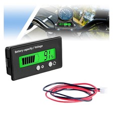 12V 24V 36V 48V Car Battery Meter Battery Voltage Meter Indicator w/ LCD Display