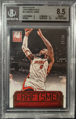 2012-13 Panini Elite Lebron James 6 Craftsmen Gold 23/24 BGS 8.5