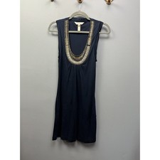 Banana Republic Dress Womens XS Heritage Blue Sleeveless Embellished Neck