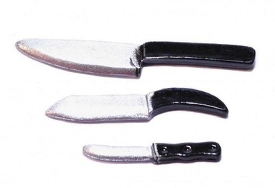 Puppenstube Kochmesser Set Küchenzubehör Miniatur Maßstab 1:12 Messer