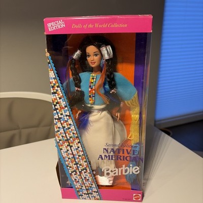 1993 2nd Native American Barbie Puppe / Dolls of the World / Mattel 11609, NrfB