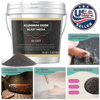 Durable 8 LBS Aluminum Oxide Media - Optimal for Blasting, Cleaning, and Etching