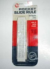 Vintage 1968 NOS Sterling Mannheim Pocket Rule #687 Slide Ruler Made in USA