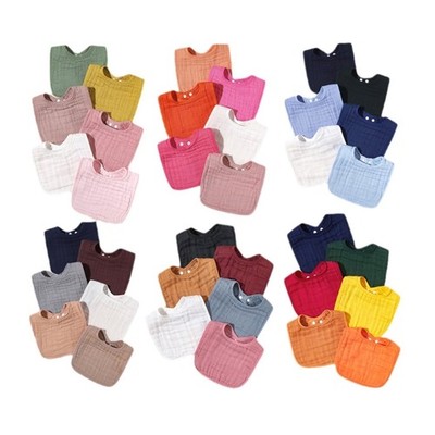 Cotton Bibs Newborn Toddler Drooling Apron Bib Baby Burp Cloth Feeding Bibs
