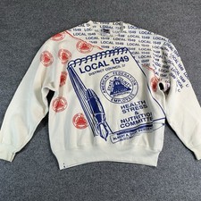 Vintage AOP AFL-CIO NYC Local 1549 Union Rep Crew Neck Sweatshirt. Made in USA.