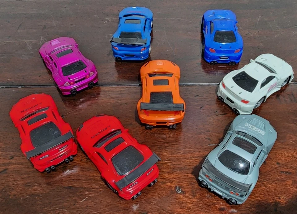 Lote de 8 autos Kentoys Super Tuner Toyota Supra WRX Evo Skyline Celica 1:55 JDM Foto 4 de 4