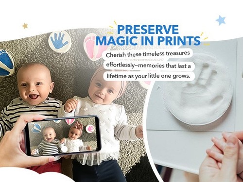 Bubzi Co Precious Baby Hand & Footprint Clay Ornament Kit Non-Toxic Boys & Girls - Bild 7 von 15