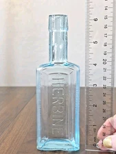 Antique Quack Medicine Cure Bottle 1890s Herbine for Liver Complaint St. Louis