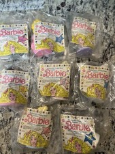 VINTAGE COMPLETE SET 8 McDonald's Happy Meal Barbie Toys Sealed Packages Mattel