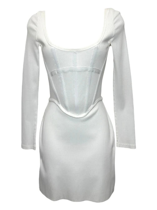 Dion Lee Rib Corset Mini Dress in White NWT size 4 | eBay