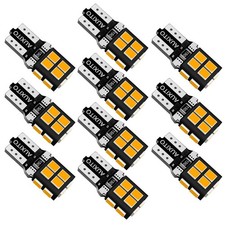 10X AUXITO Amber 175 2825 Light Bulb Super Bright 168 194 T10 LED Parking 3000K