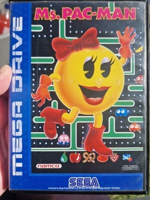 Ms. Pac-Man (Sega Genesis, 1991) komplett, Box, Cart & Handbuch. Getestet & funktionsfähig