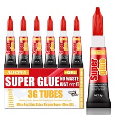 3g (6 Pack), Super Glue Gel, All Purpose, Fast Setting, No Run Formula with... 