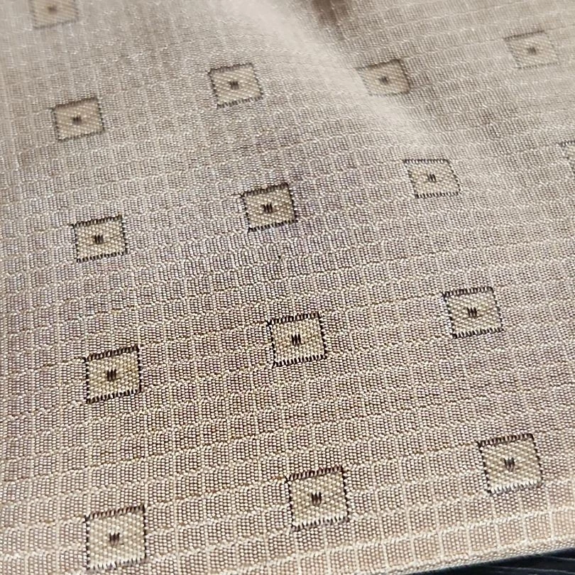 Corbata de Seda Calvin Klein 60 Pulgadas Marrón Tostado Geométrica Cuadrada Negocios Formal Foto 2 de 4